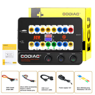 EU UK US SHIP GODIAG GT100+ GT100 Pro OBDII Breakout Box ECU Bench Connector Adds Electronic Current Display and CANBUS Protocol