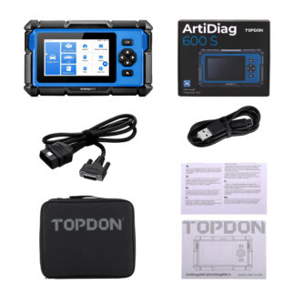 Lifetime Free Update EU UK US SHIP WIFI TOPDON Artidiag 600S AD600S Mid-level 4 System Diagnostic Scanner, 9 Reset Services Supports Access FCA SGW Gateway