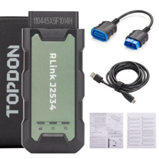 US EU SHIP NO TAX Topdon Rlink J2534 Pass-Thru VCI, OEM Reprogramming and Diagnostic Tool Supports J2534 D-PDU CAN-FD DoIP, Compatible with 17+ Vehicle Brands