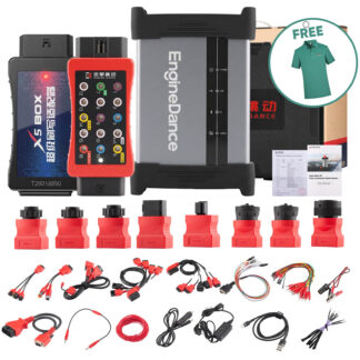 With Free T-shirts 2 Years Update [With Free BOOT-GLITCH Adapter] EngineDance X5 2-in-1 ECU Programming &Truck Diagnostics with X5 Box Full Configuration Supports MD1 MG1 Unlocking